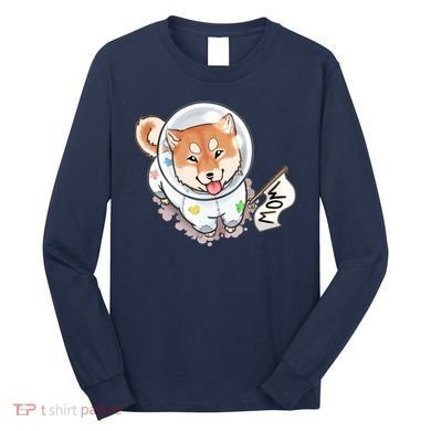 Shiba Inu Astronaut Cute Mom Long Sleeve Shirt