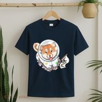Shiba Inu Astronaut Cute Mom T-Shirt thumb 2