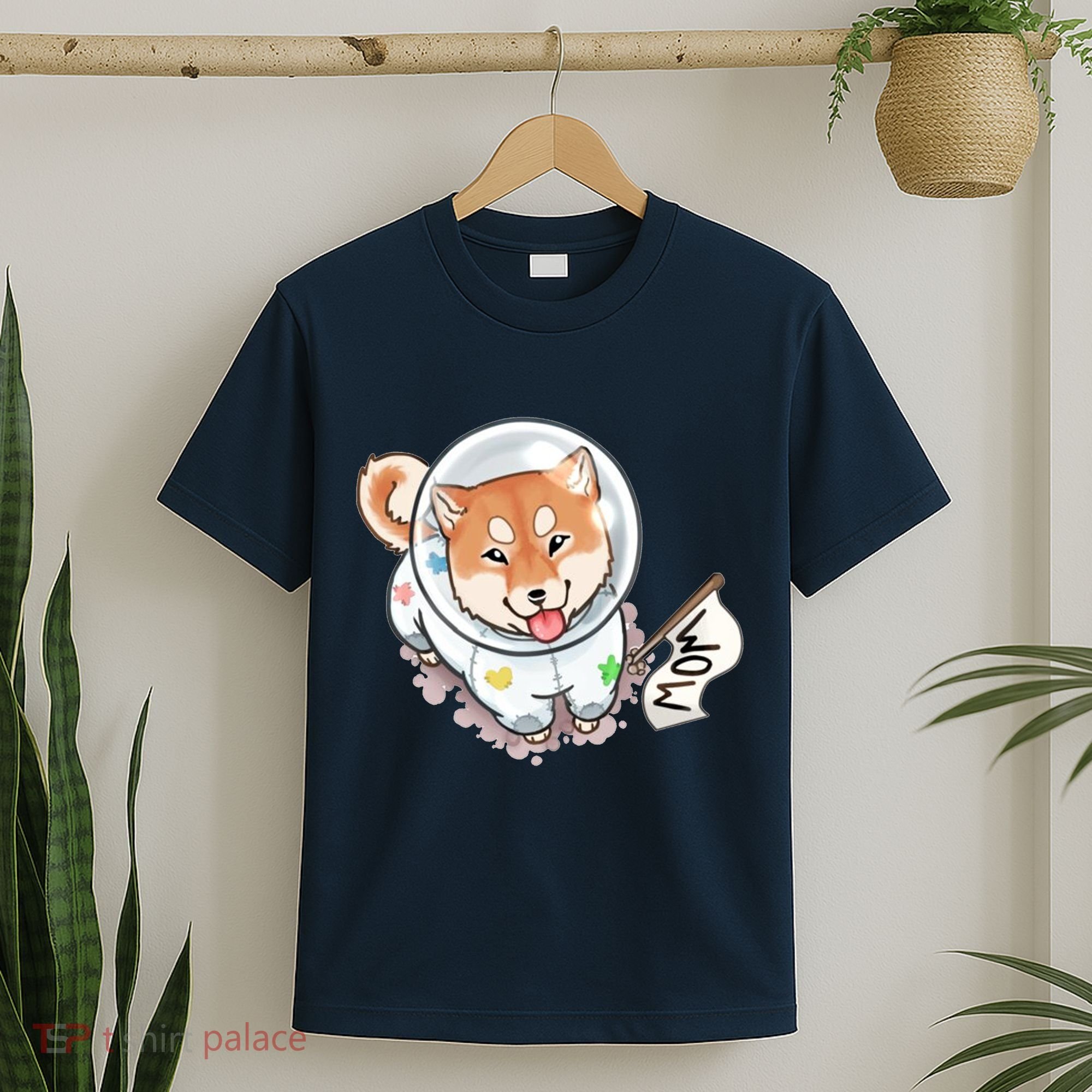 Shiba Inu Astronaut Cute Mom T-Shirt