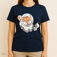 Shiba Inu Astronaut Cute Mom T-Shirt thumb 4