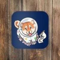 Shiba Inu Astronaut Cute Mom Coaster thumb 0