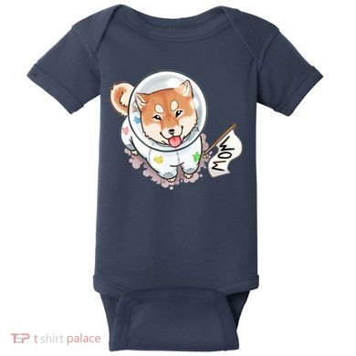 Shiba Inu Astronaut Cute Mom Baby Bodysuit