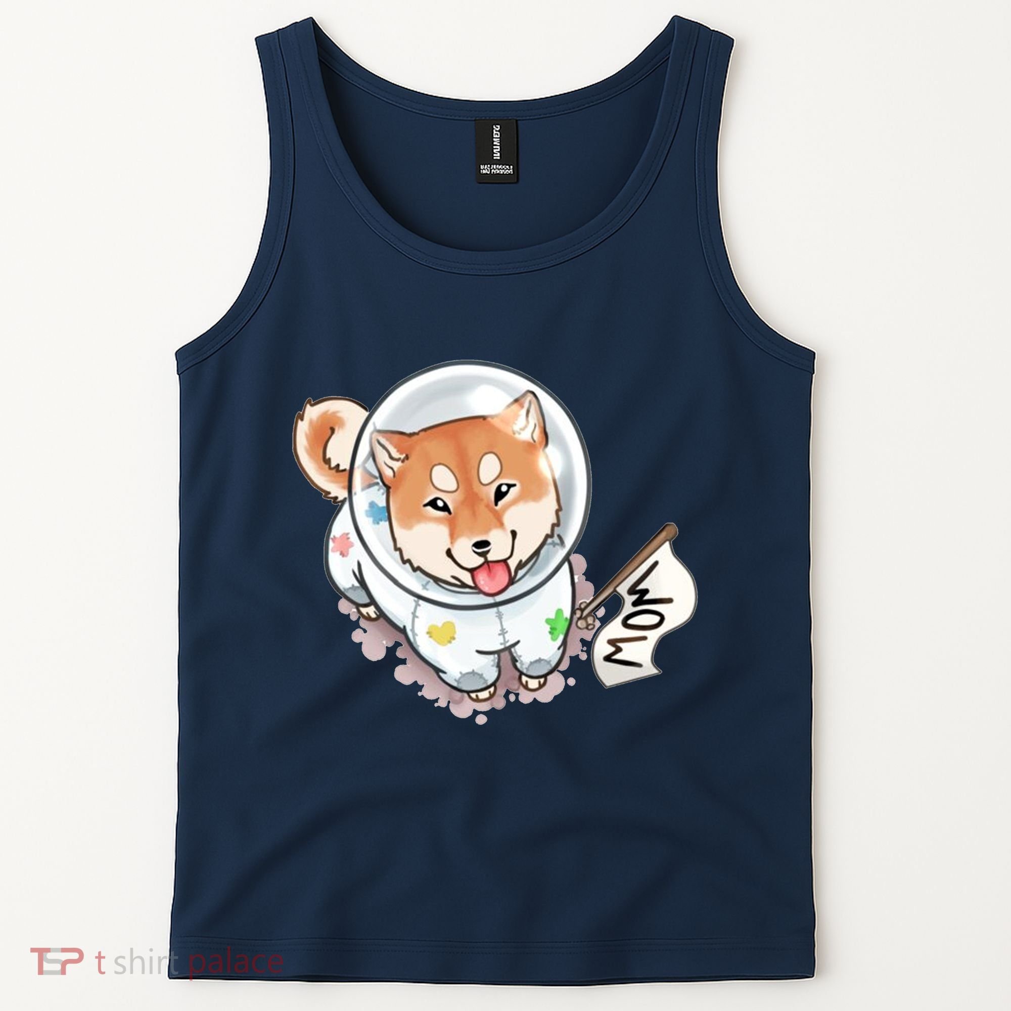 Shiba Inu Astronaut Cute Mom Tank Top