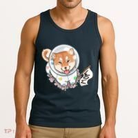 Shiba Inu Astronaut Cute Mom Tank Top thumb 3