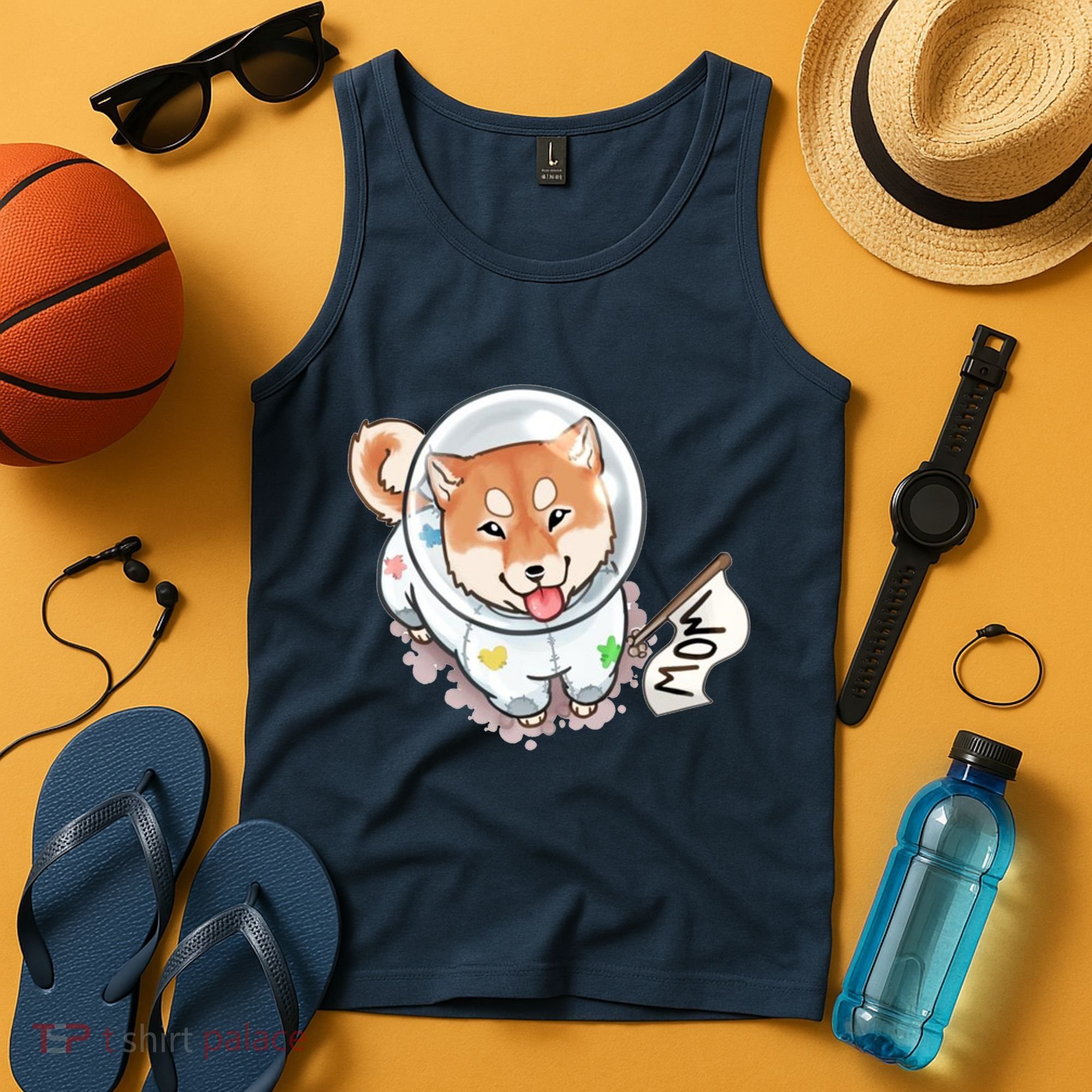 Shiba Inu Astronaut Cute Mom Tank Top