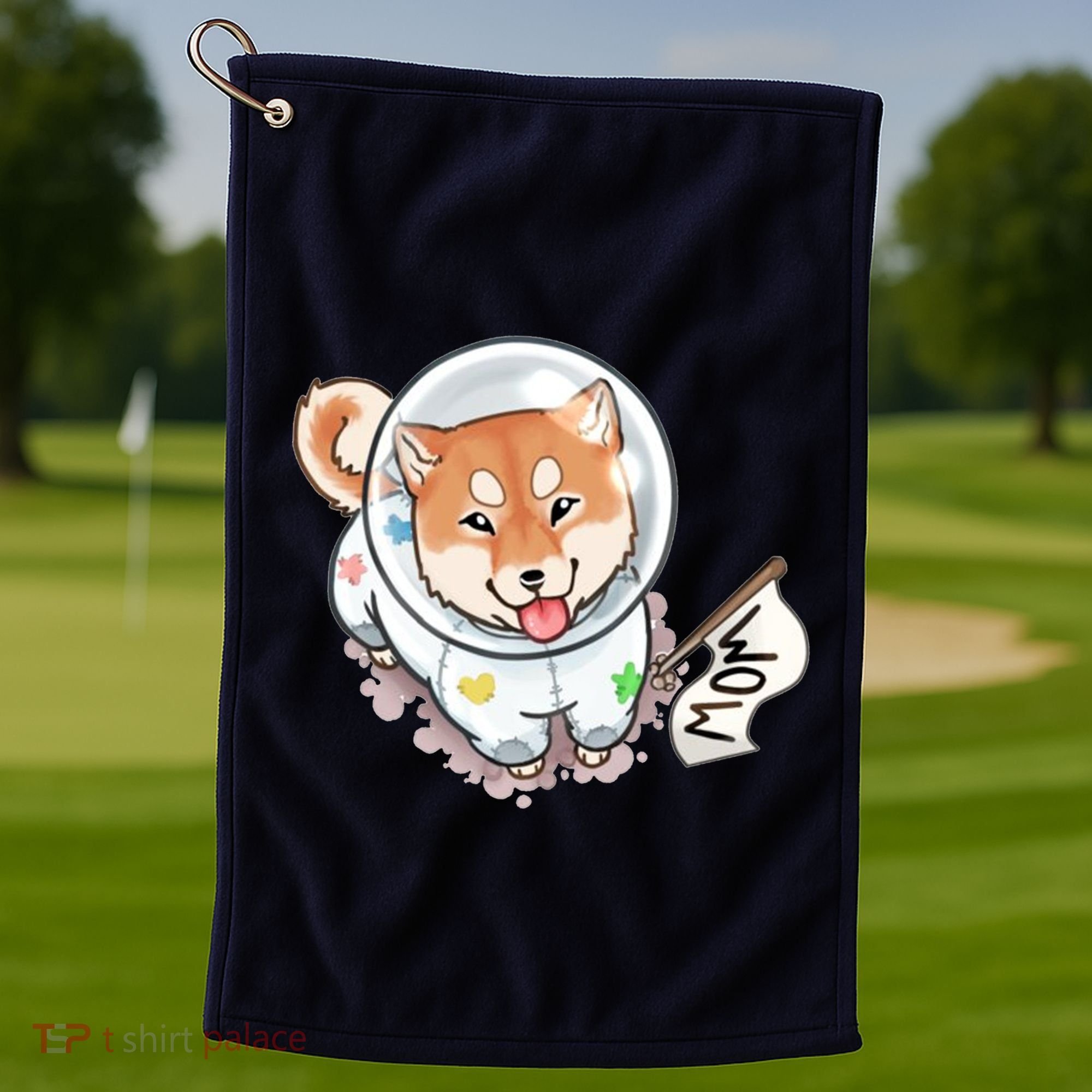 Shiba Inu Astronaut Cute Mom Golf Towel