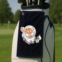 Shiba Inu Astronaut Cute Mom Golf Towel thumb 2