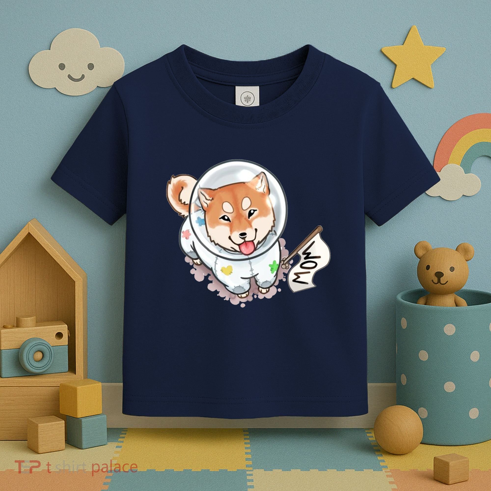 Shiba Inu Astronaut Cute Mom Toddler T-Shirt
