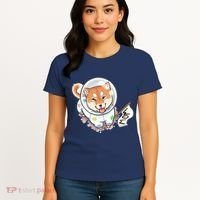 Shiba Inu Astronaut Cute Mom Women's T-Shirt thumb 4