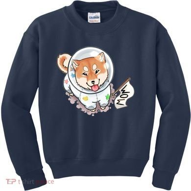 Shiba Inu Astronaut Cute Mom Kids Sweatshirt