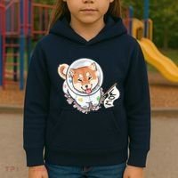 Shiba Inu Astronaut Cute Mom Kids Hoodie thumb 3