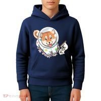 Shiba Inu Astronaut Cute Mom Kids Hoodie thumb 4