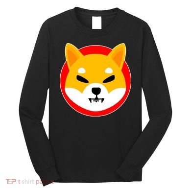 Shiba Inu SHIB Token Crypto Currency Logo Long Sleeve Shirt