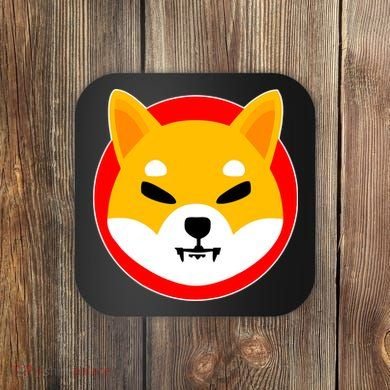 Shiba Inu SHIB Token Crypto Currency Logo Coaster