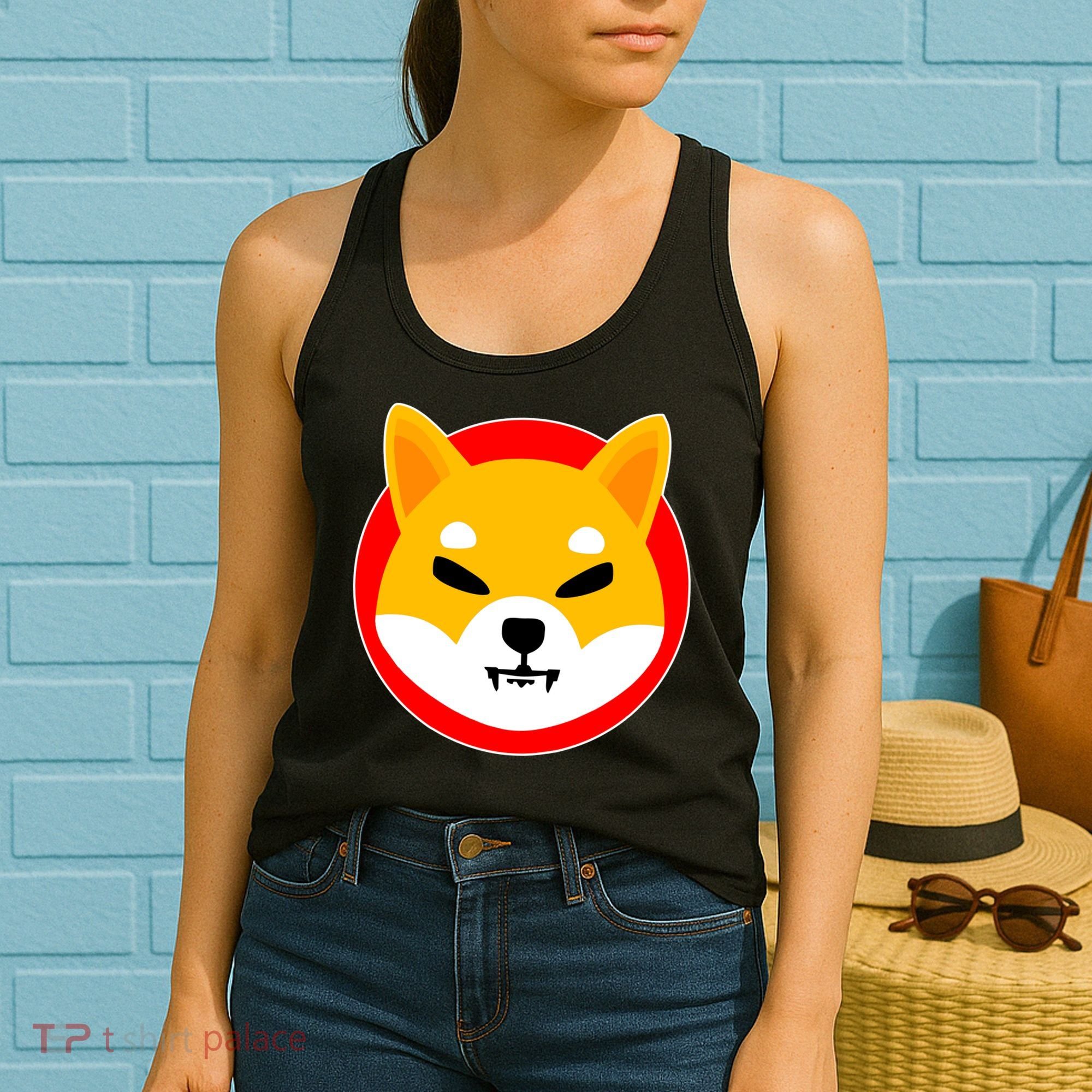 Shiba Inu SHIB Token Crypto Currency Logo Women's Tank Top