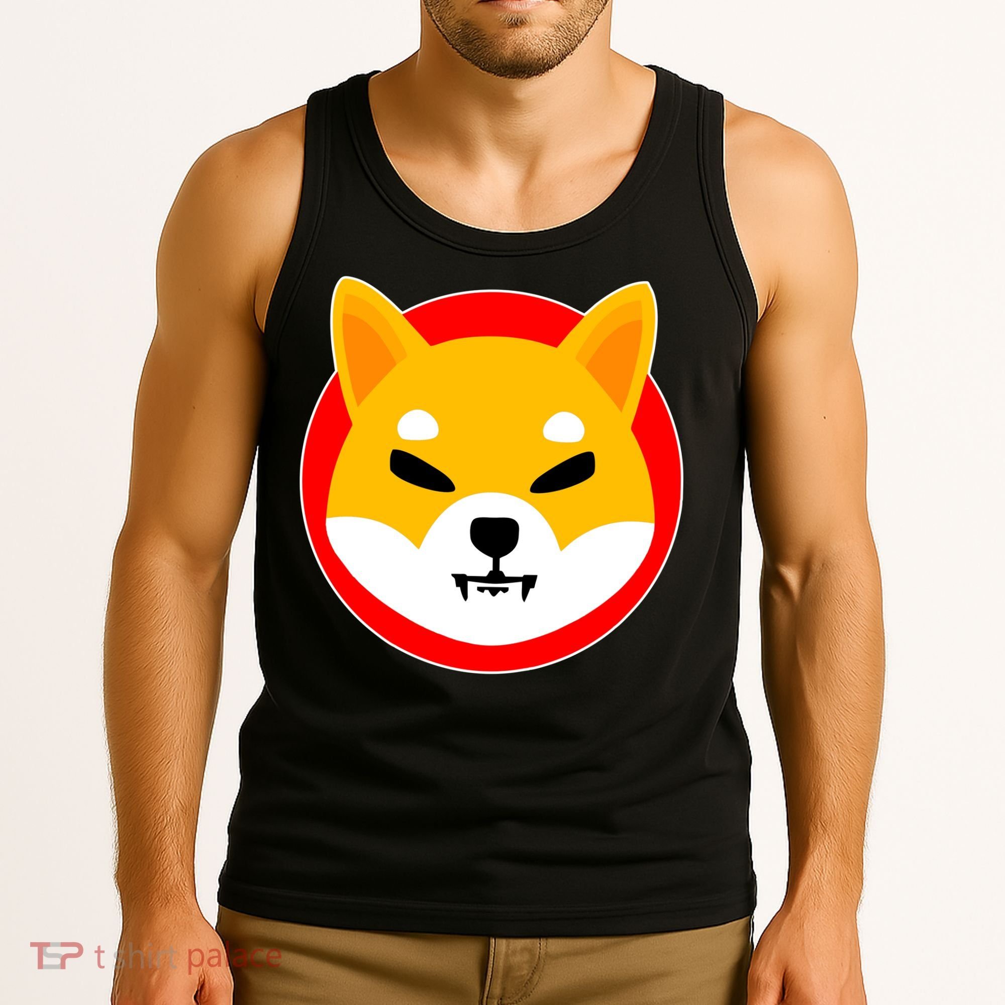Shiba Inu SHIB Token Crypto Currency Logo Tank Top