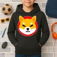Shiba Inu SHIB Token Crypto Currency Logo Kids Hoodie thumb 2