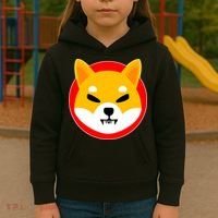 Shiba Inu SHIB Token Crypto Currency Logo Kids Hoodie thumb 3