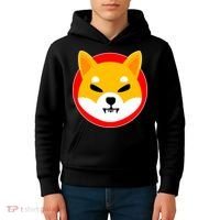 Shiba Inu SHIB Token Crypto Currency Logo Kids Hoodie thumb 4