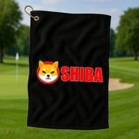 Shiba Inu Token Shib Crypto Currency Dogecoin Killer Golf Towel thumb 1