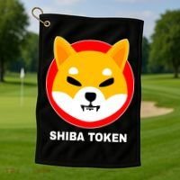 Shiba Token Shib Inu Dogecoin Killer Logo Crypto Golf Towel thumb 1