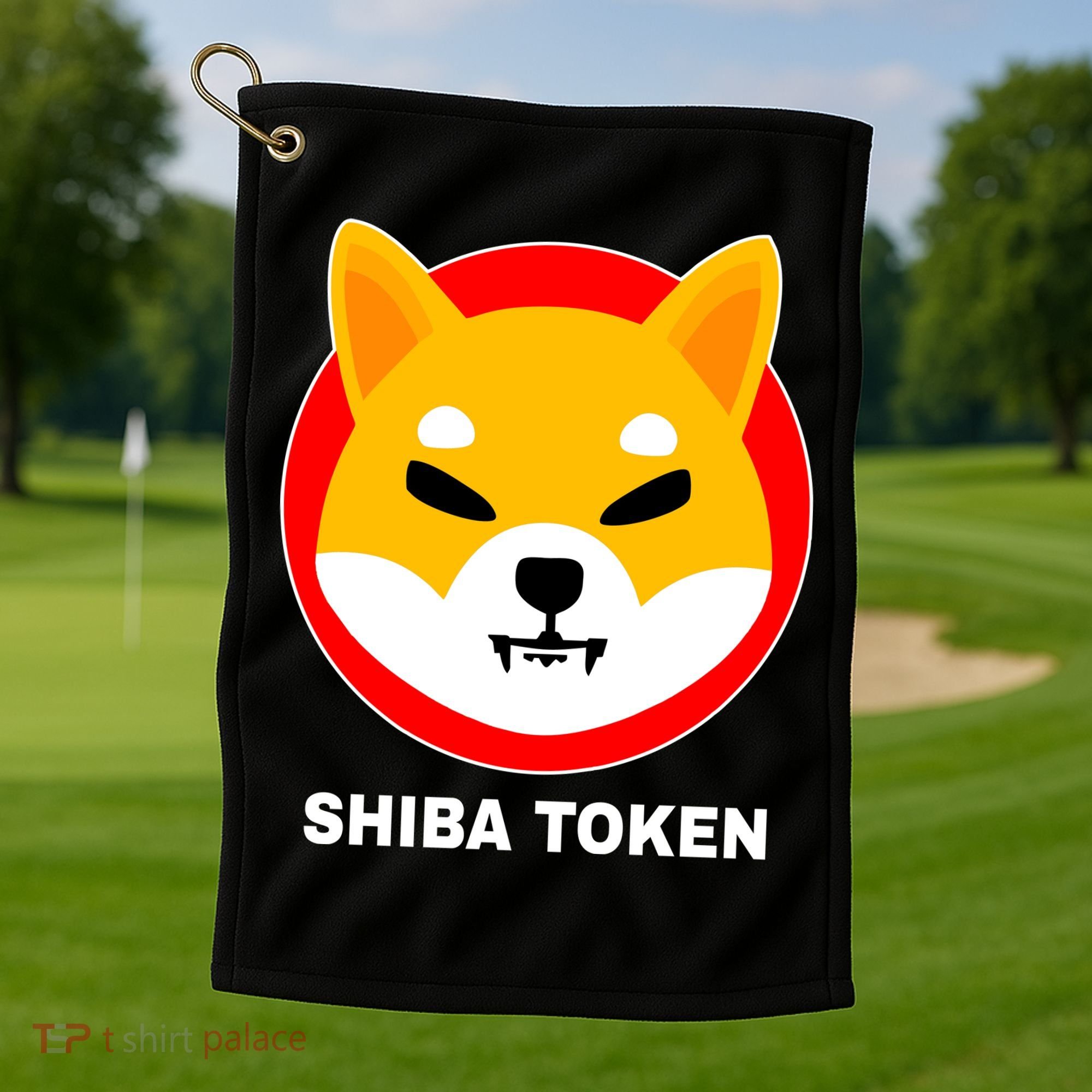 Shiba Token Shib Inu Dogecoin Killer Logo Crypto Golf Towel