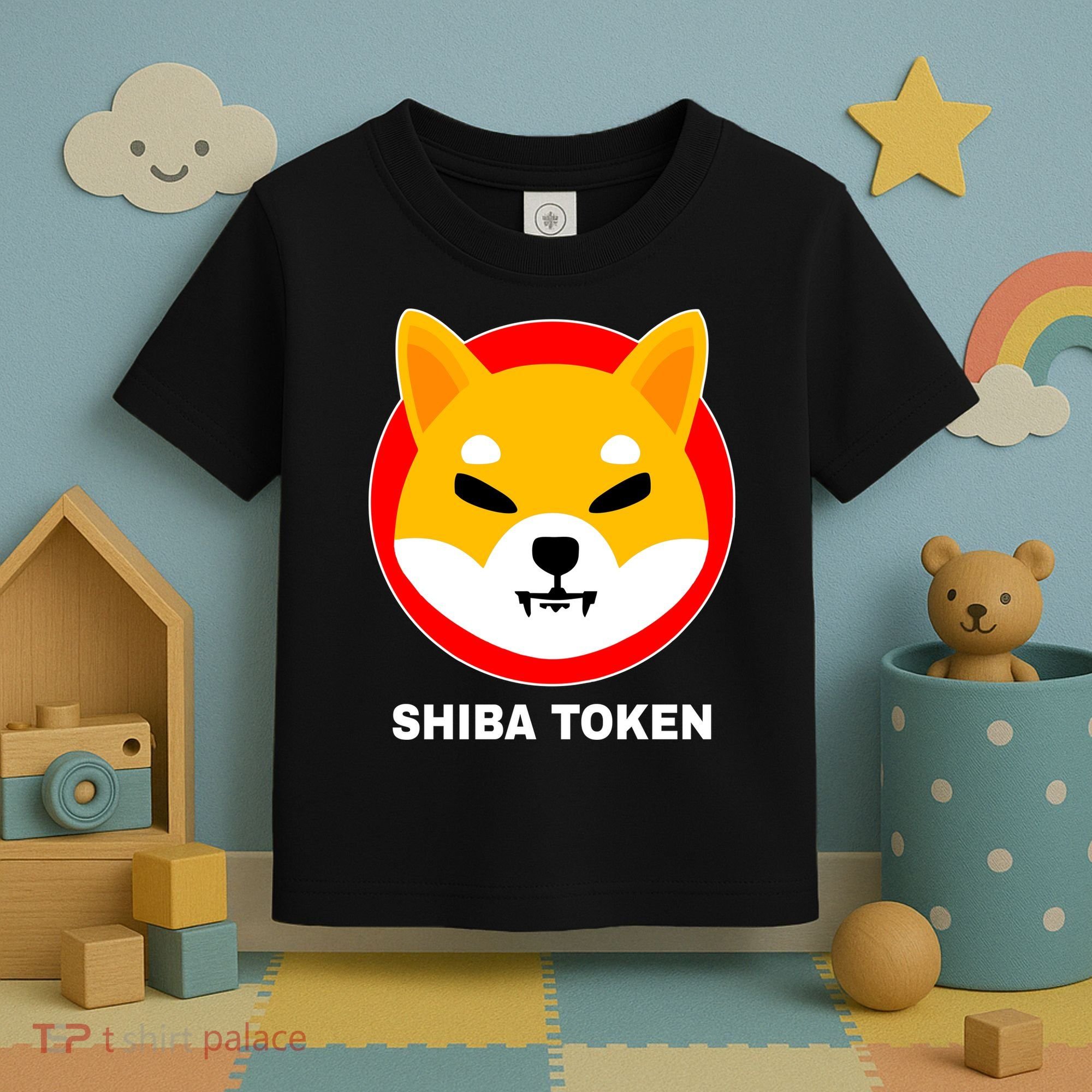 Shiba Token Shib Inu Dogecoin Killer Logo Crypto Toddler T-Shirt