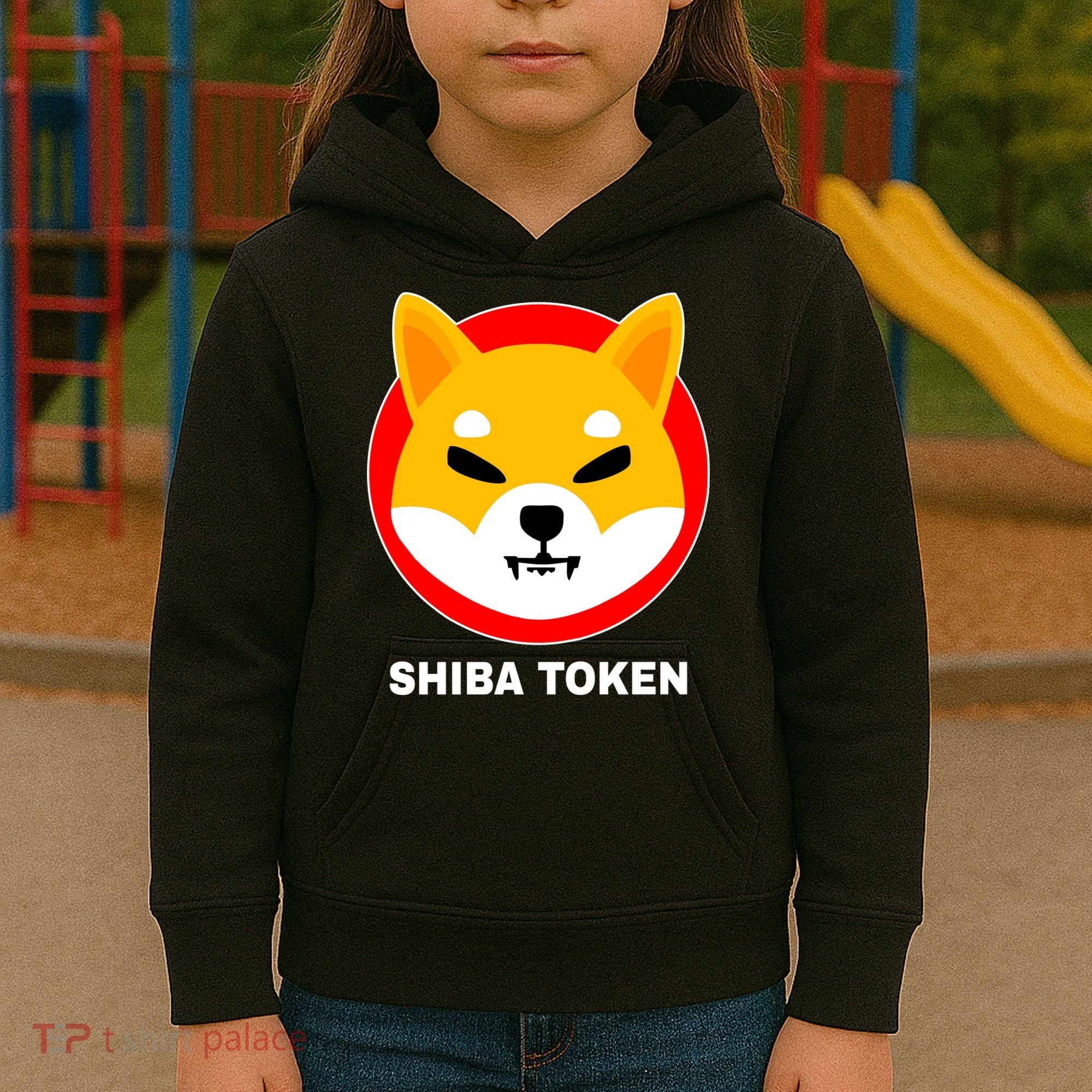 Shiba Token Shib Inu Dogecoin Killer Logo Crypto Kids Hoodie