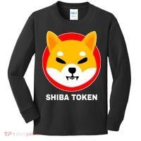 Shiba Token Shib Inu Dogecoin Killer Logo Crypto Kids Long Sleeve Shirt thumb 0
