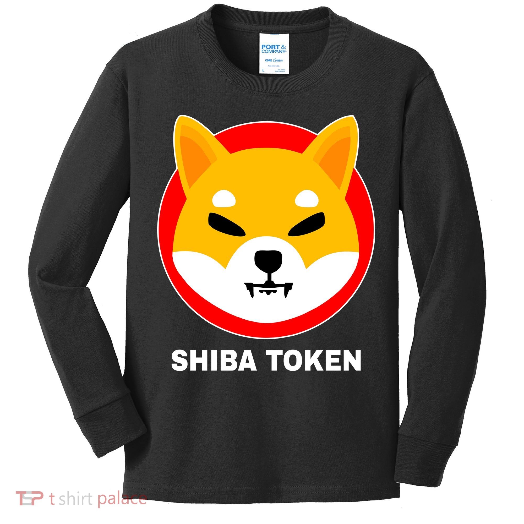Shiba Token Shib Inu Dogecoin Killer Logo Crypto Kids Long Sleeve Shirt