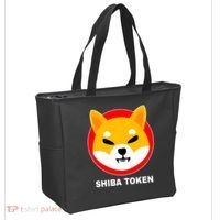 Shiba Token Shib Inu Dogecoin Killer Logo Crypto Tote Bag thumb 2
