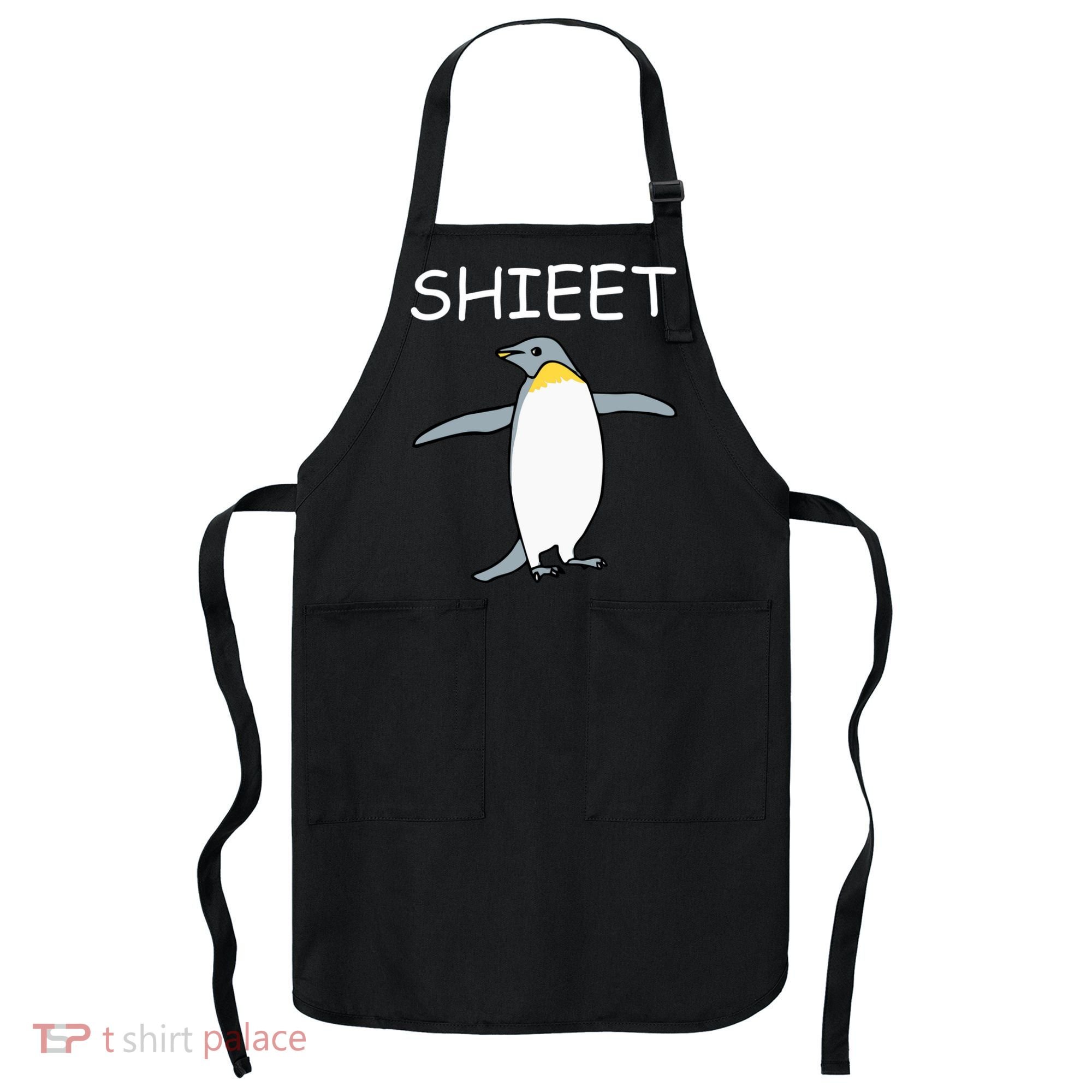Shieet Funny Penguin Apron