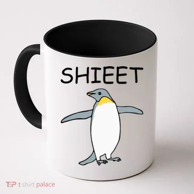Shieet Funny Penguin Coffee Mug