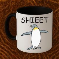 Shieet Funny Penguin Coffee Mug thumb 2