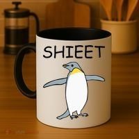 Shieet Funny Penguin Coffee Mug thumb 4