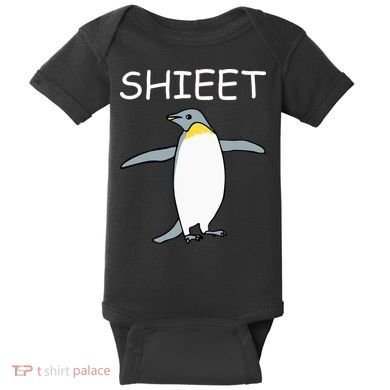 Shieet Funny Penguin Baby Bodysuit