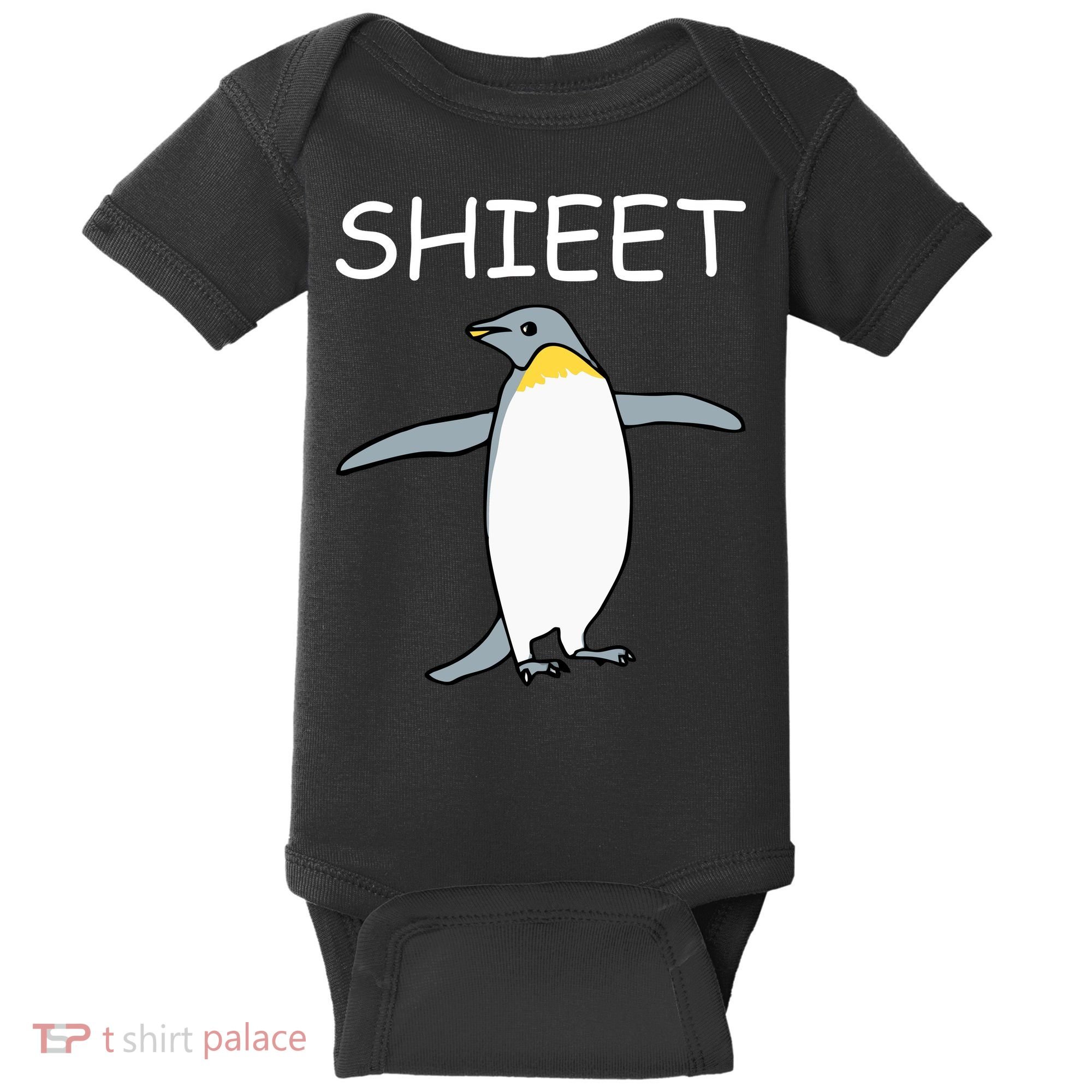 Shieet Funny Penguin Baby Bodysuit