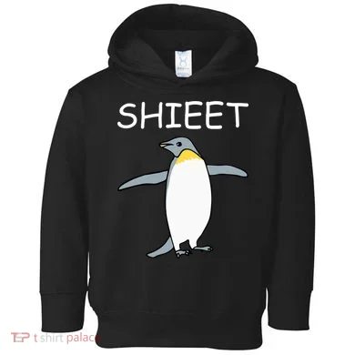 Shieet Funny Penguin Toddler Hoodie