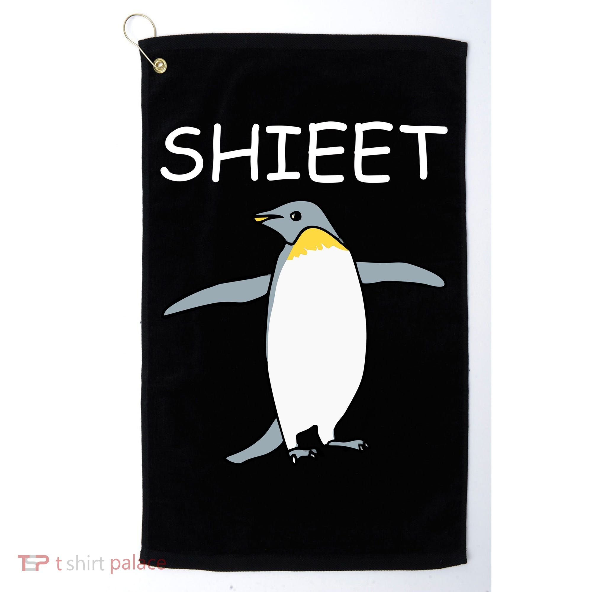 Shieet Funny Penguin Golf Towel