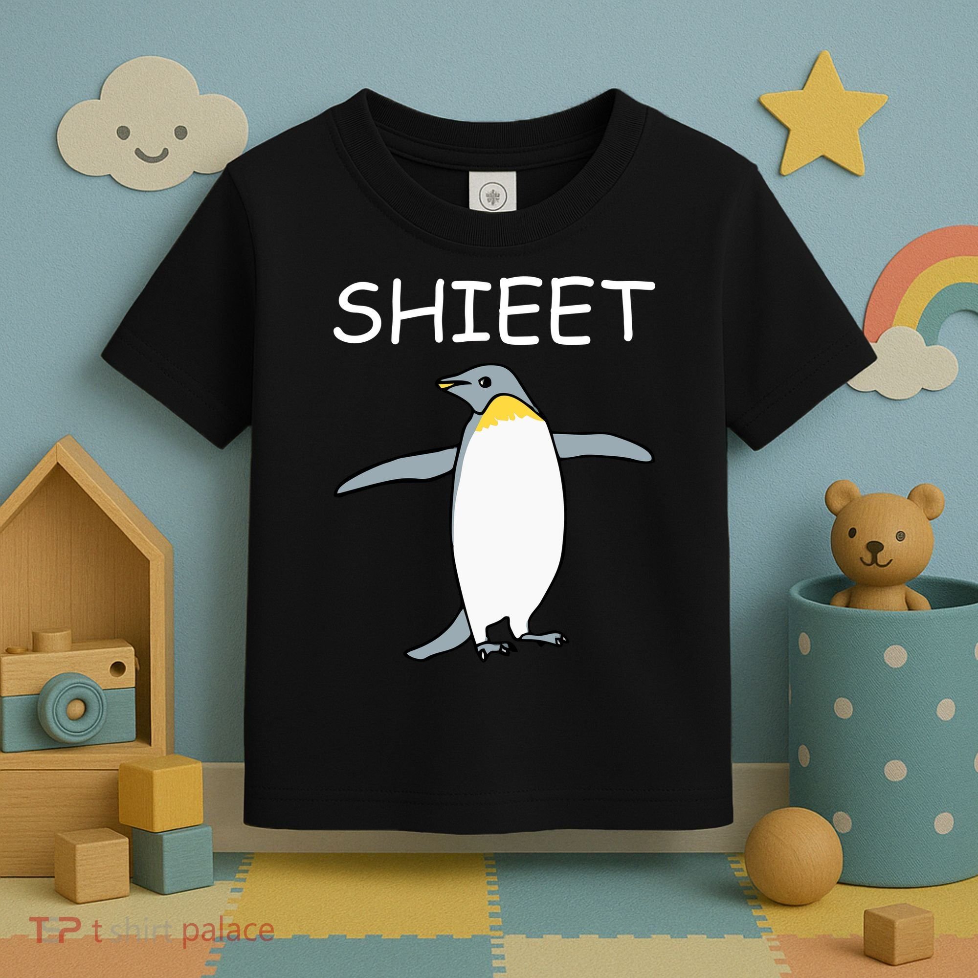 Shieet Funny Penguin Toddler T-Shirt