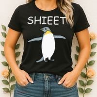 Shieet Funny Penguin Women's T-Shirt thumb 2