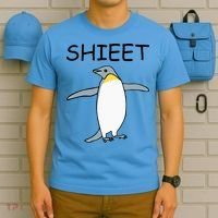 Shieet Funny Penguin T-Shirt thumb 5
