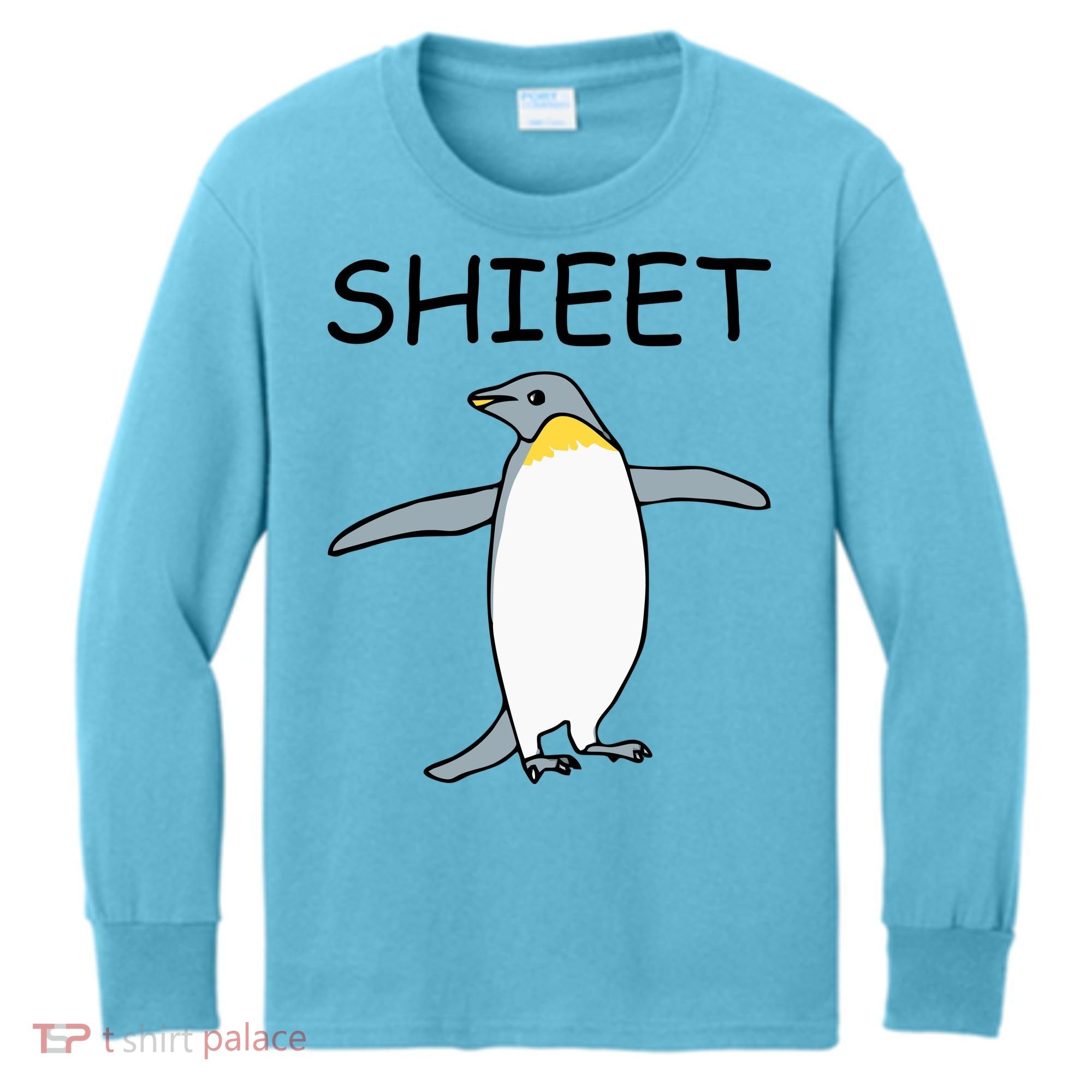 Shieet Funny Penguin Kids Long Sleeve Shirt