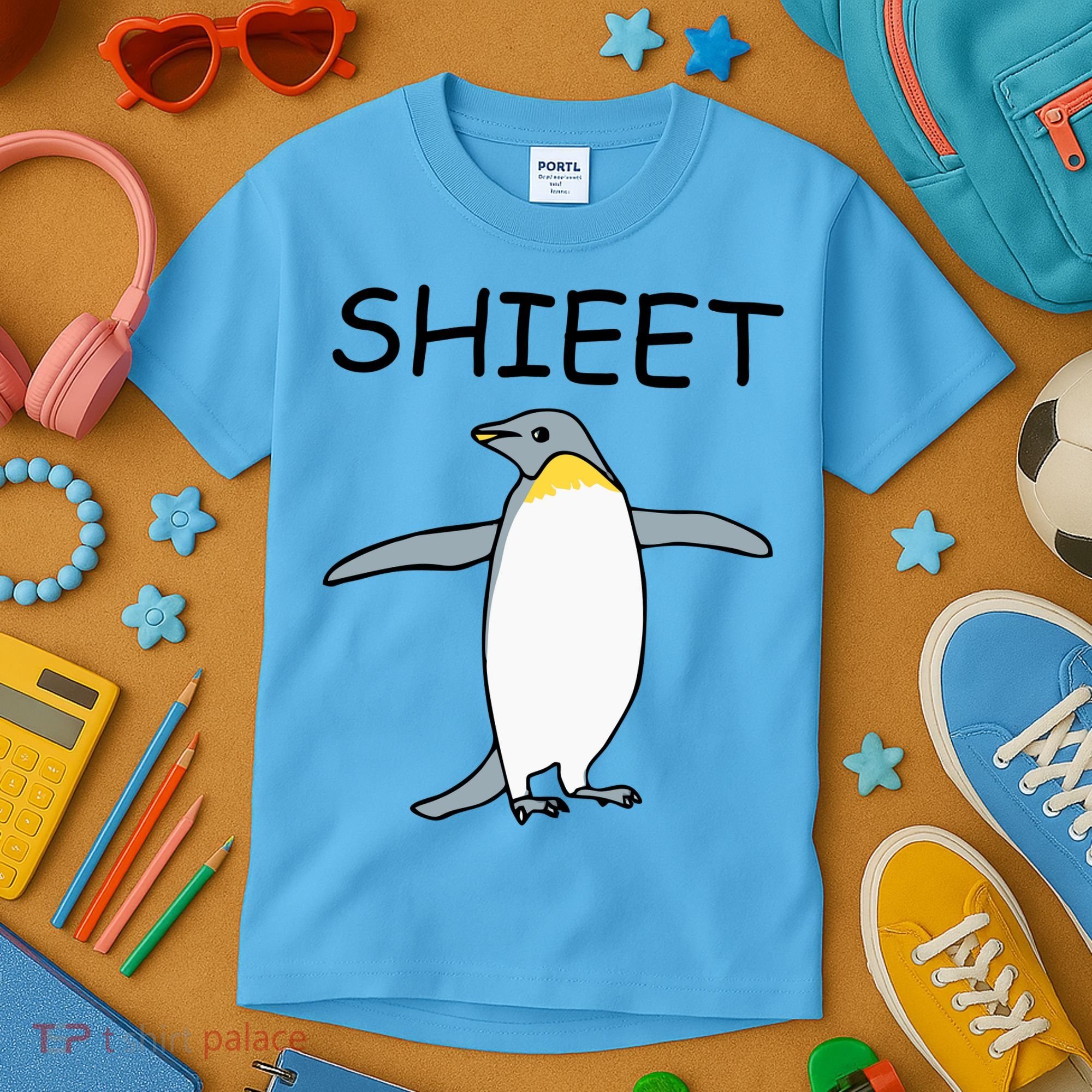 Shieet Funny Penguin Kids T-Shirt
