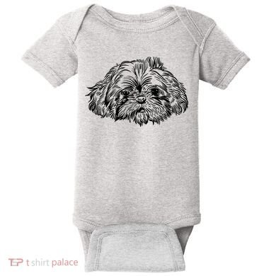 Shih Tzu Dog Baby Bodysuit