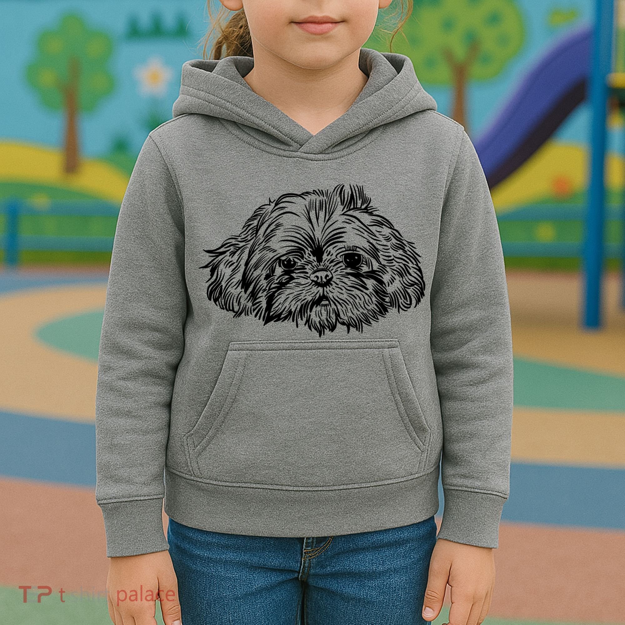 Shih Tzu Dog Kids Hoodie