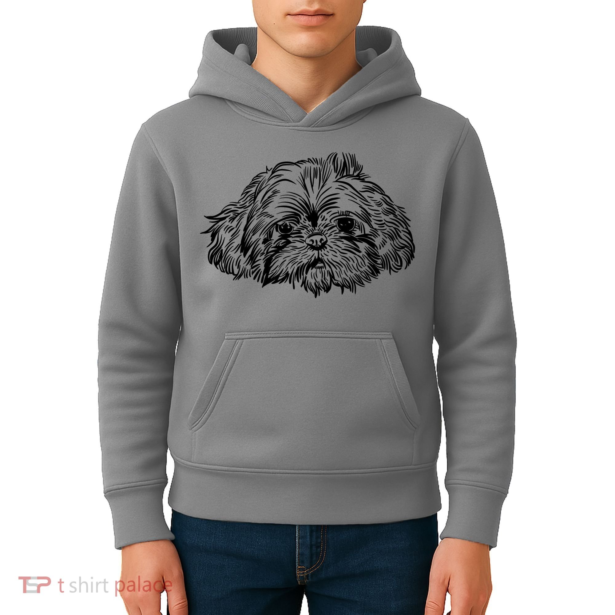 Shih Tzu Dog Kids Hoodie
