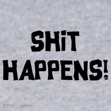 Shit happens Women's Racerback Cropped Tank
