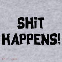Shit happens Women's Racerback Cropped Tank thumb 2
