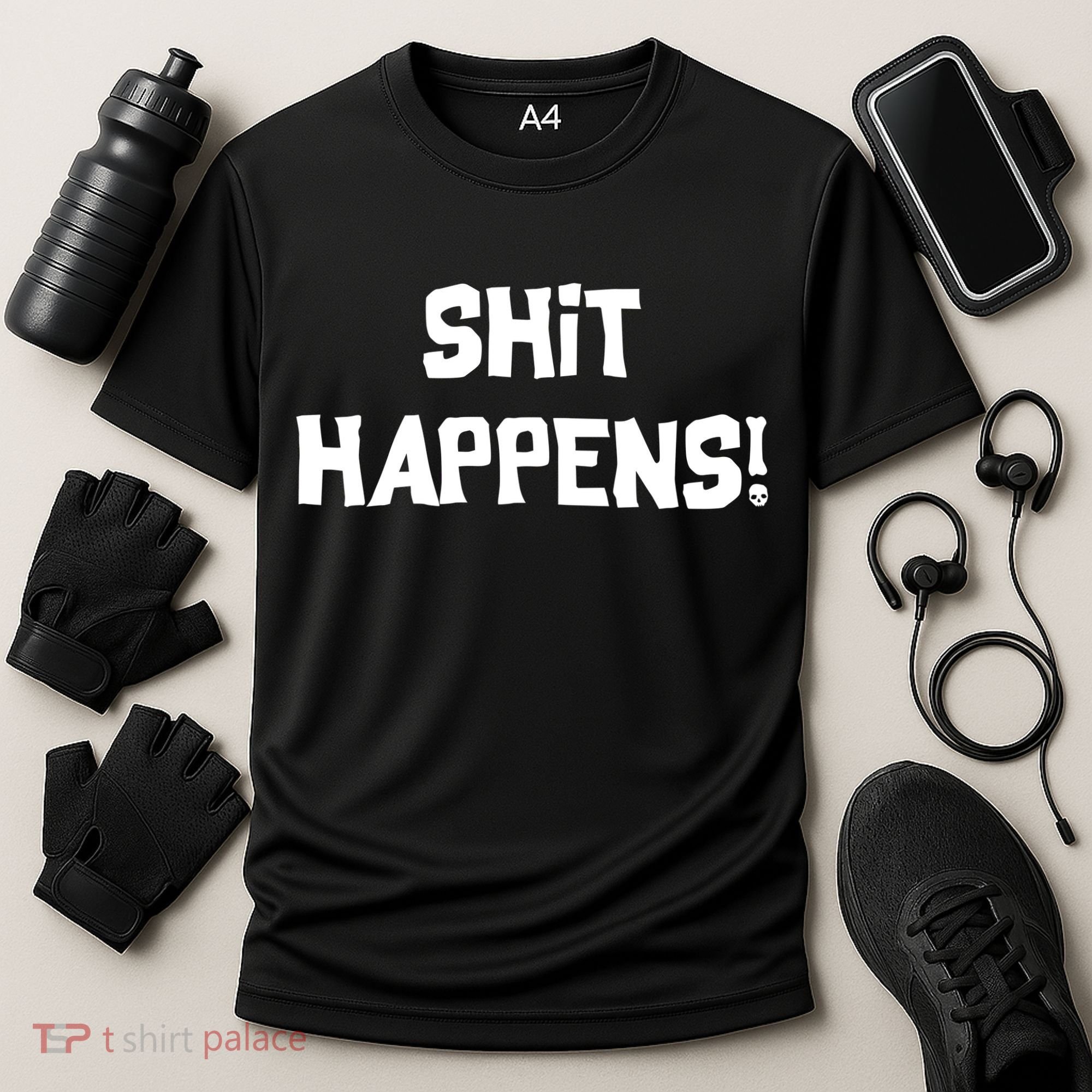 Shit happens Cooling Performance Crew T-Shirt